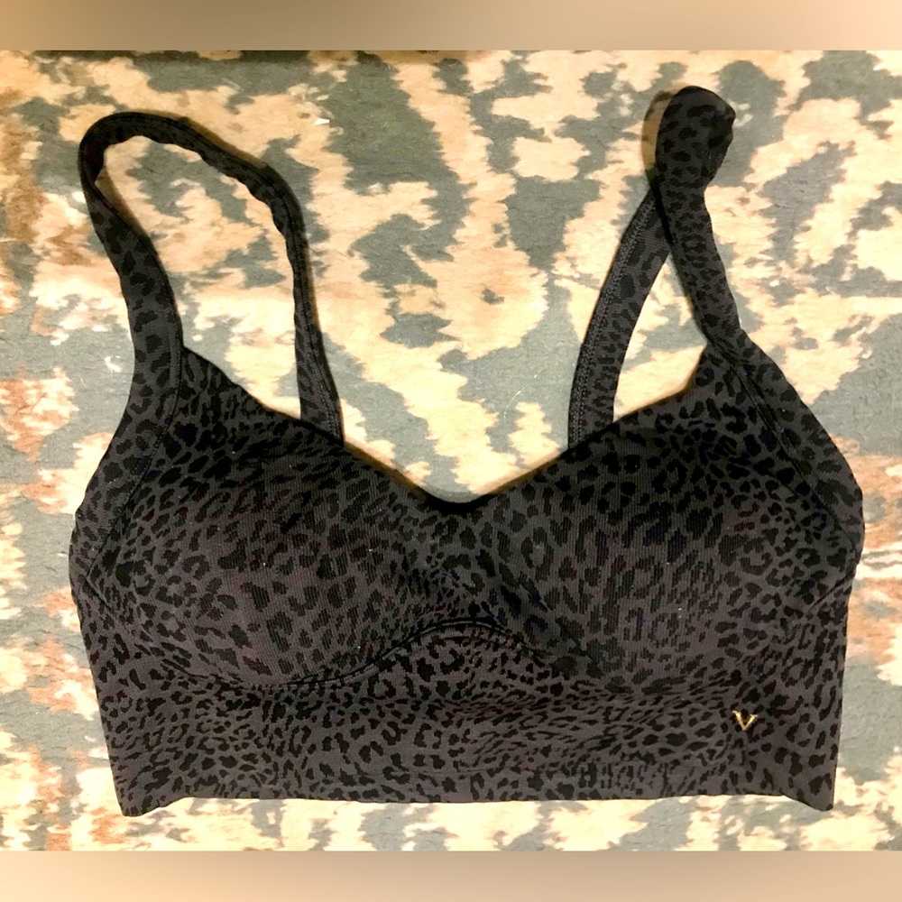 Ladies Victoria’s Secret lounge bra Small/Medium Black Leopard